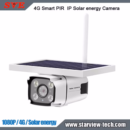 Cámara IP 4G inalámbrica impermeable de 2,0 MP marca Toesee con sistema completo de batería de litio Solar de 60W 30ah DC12V calidad extremadamente buena