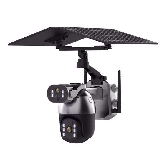 cámara solar del sistema inalámbrico de la seguridad PTZ de la batería elegante WiFi/4G de la energía baja 2MP